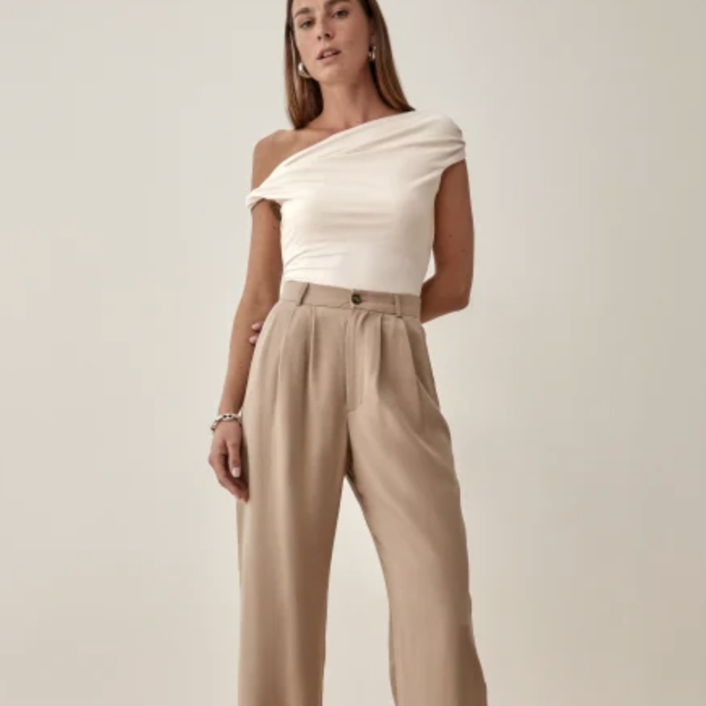 Reformation Cello Top in Cream, size XL (fits L-XL)